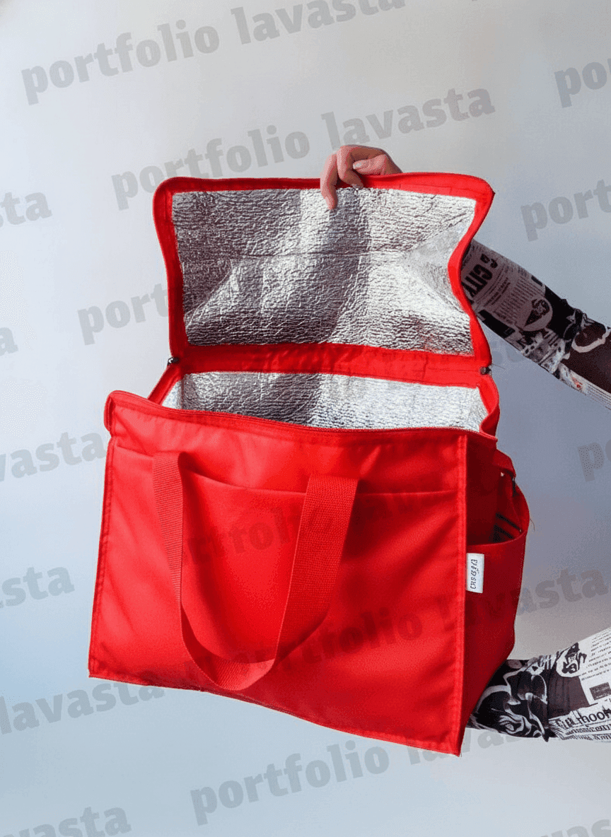 Red Insulated Lunch Bag