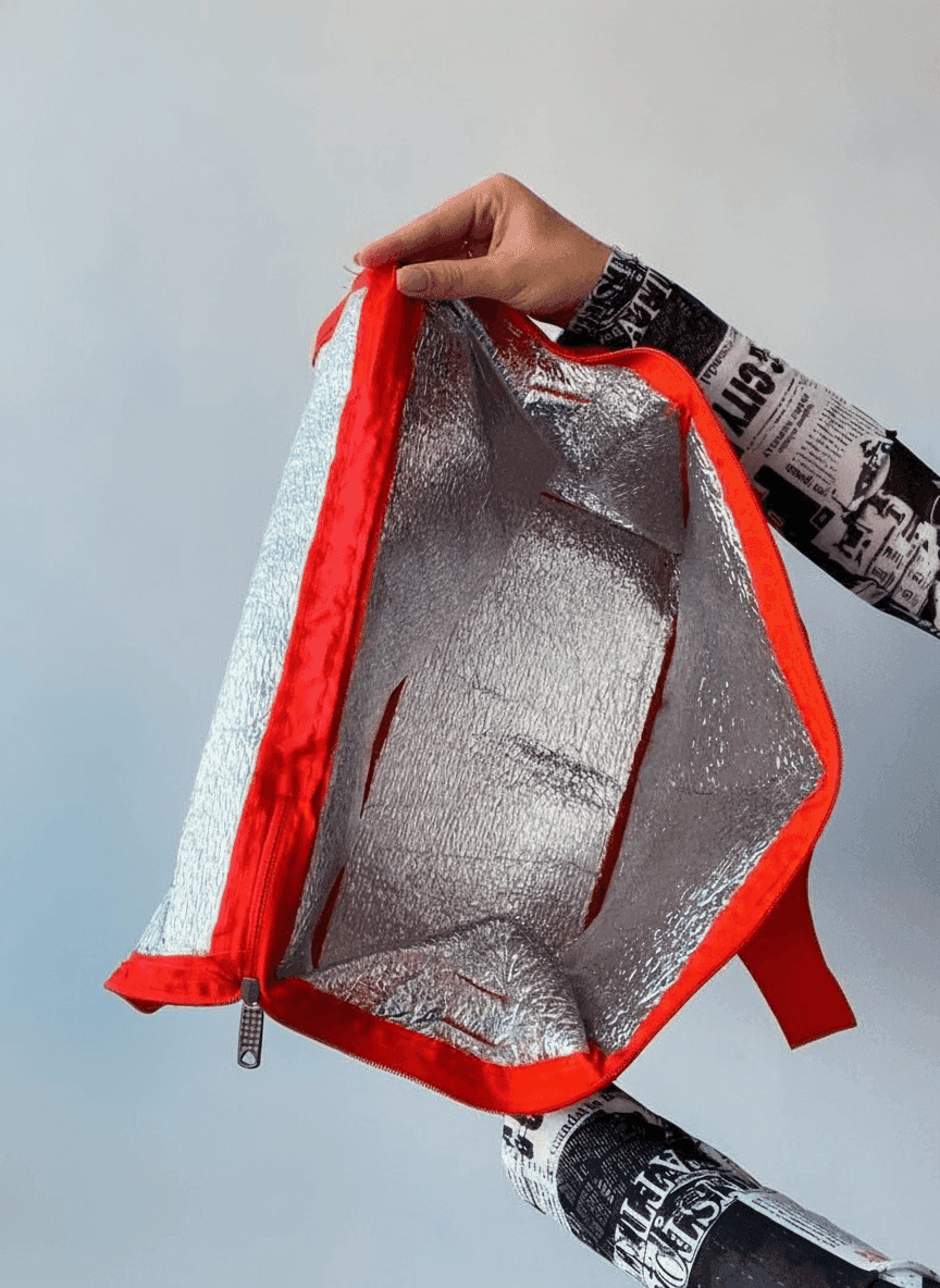Red Insulated Lunch Bag