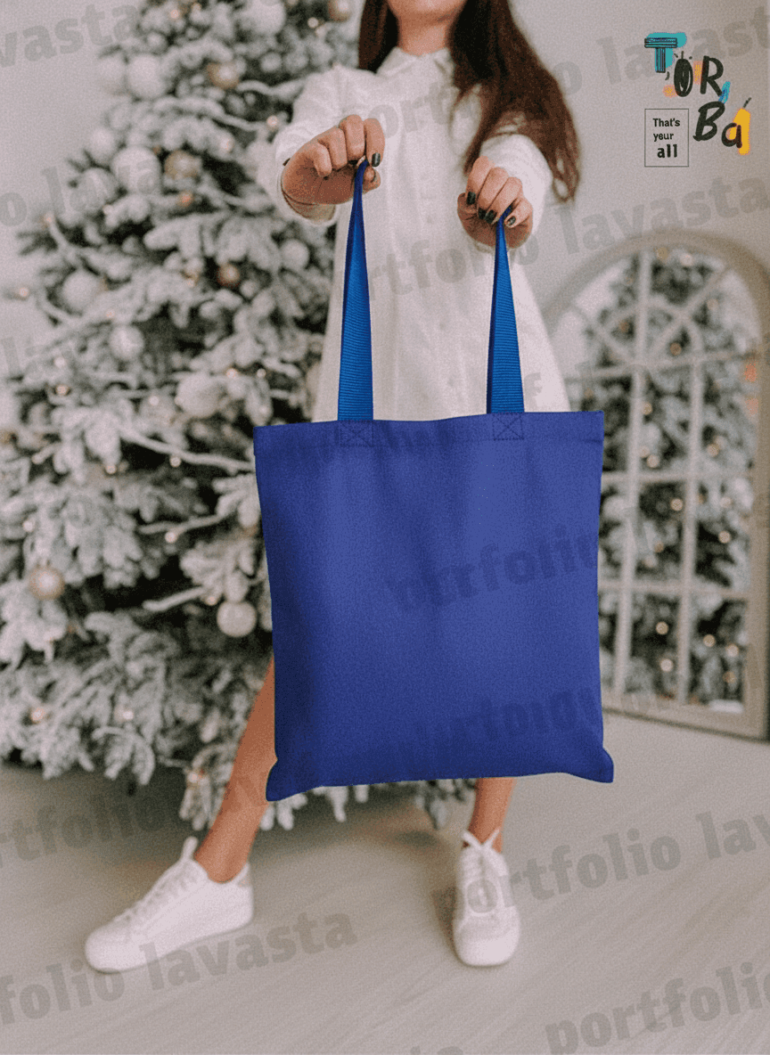 Purple Lavasta Tote Bag with Long Handles