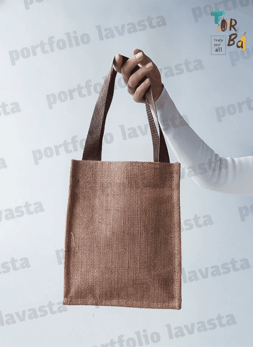Jute Wine Bottle Tote