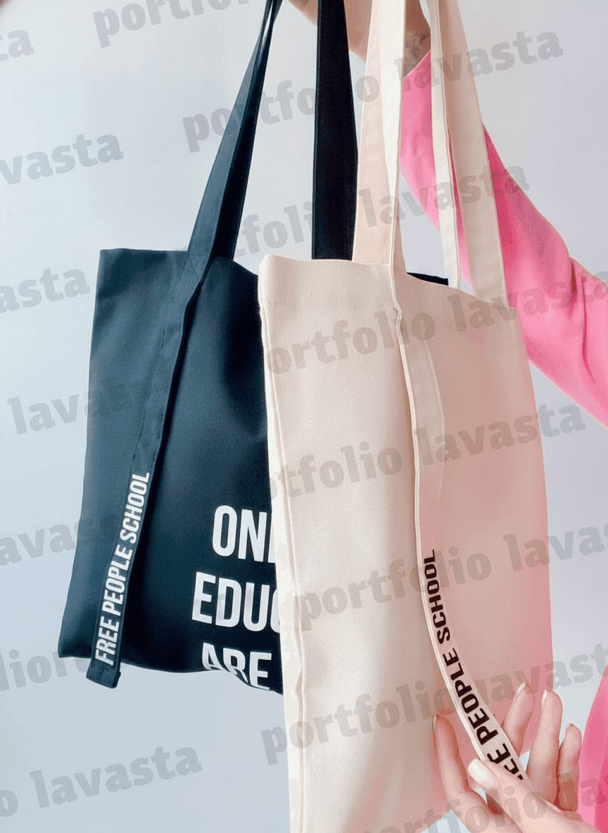 Heavyweight Cotton Tote Bag with Long Handles