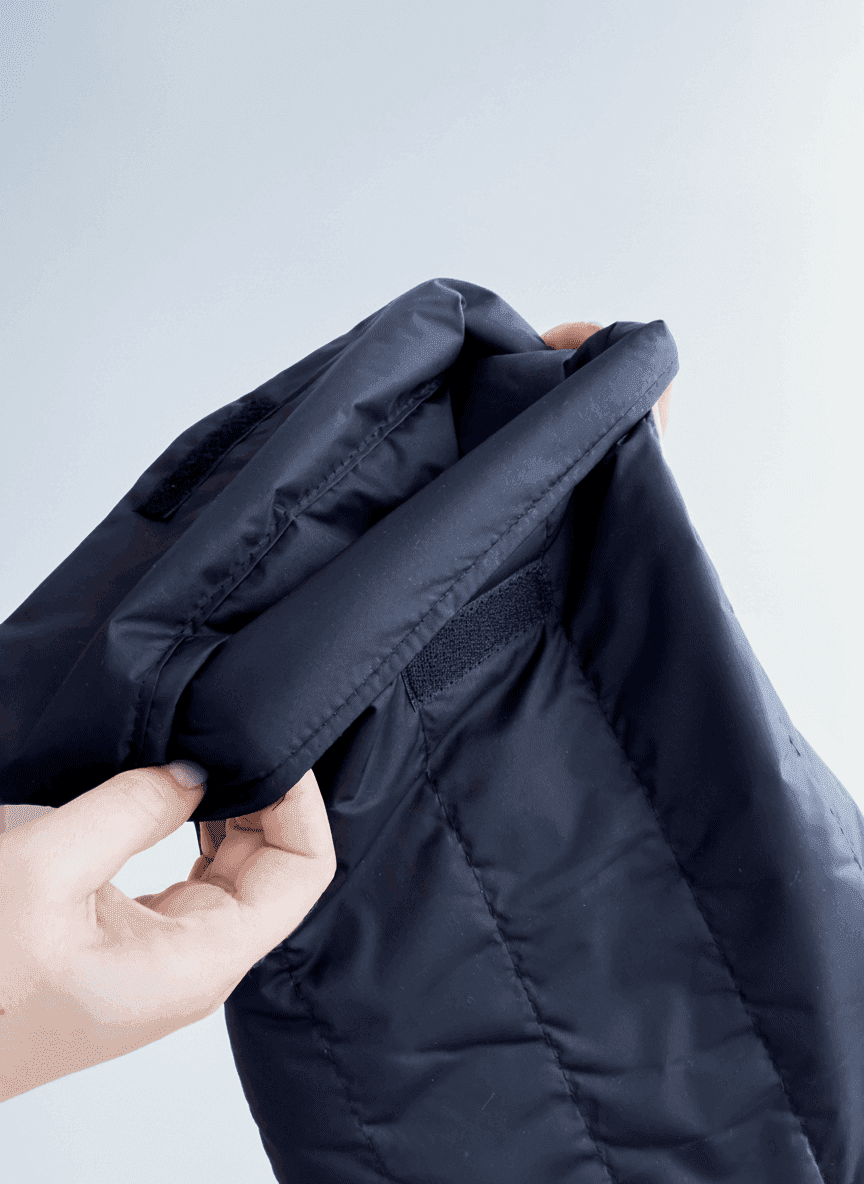 Плоский стеганый конверт из плащевки и дюспо