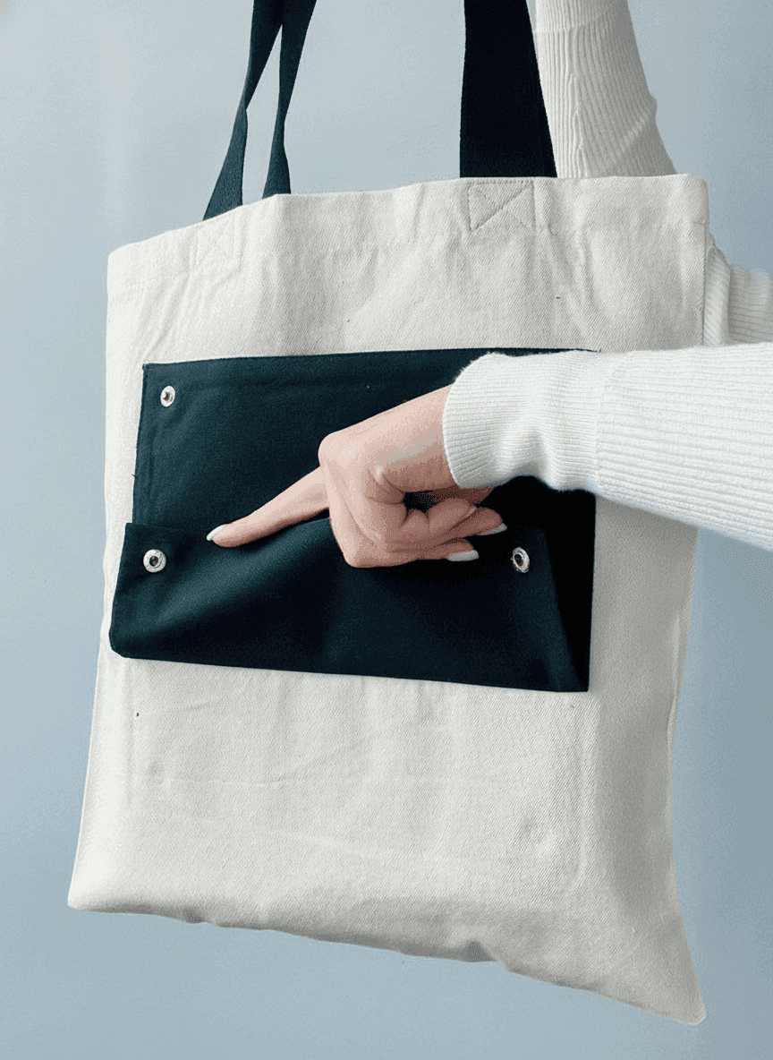 Light Beige Convertible Panama Straw Tote, Black Handles