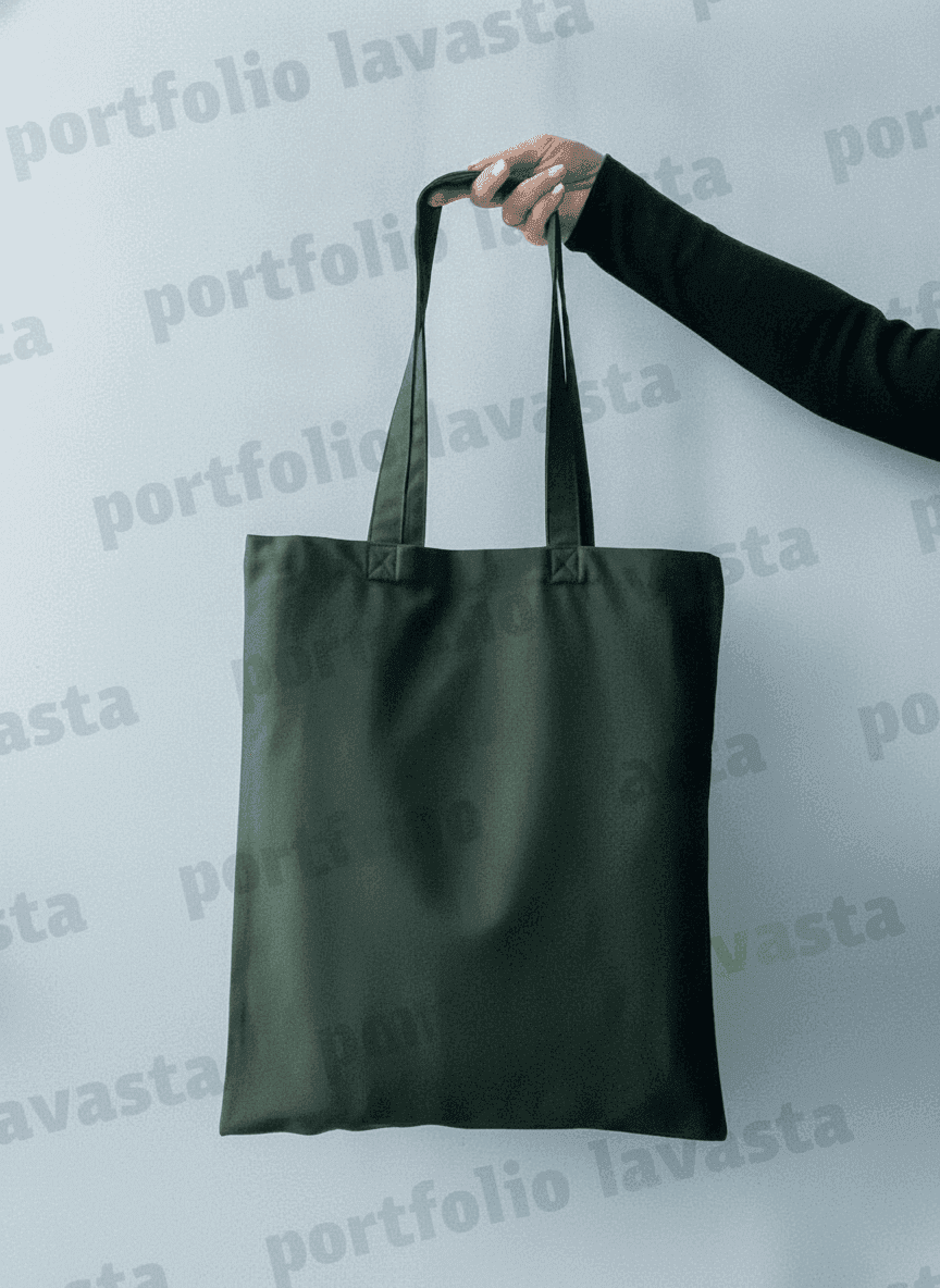 Khaki Heavyweight Cotton Tote Bag