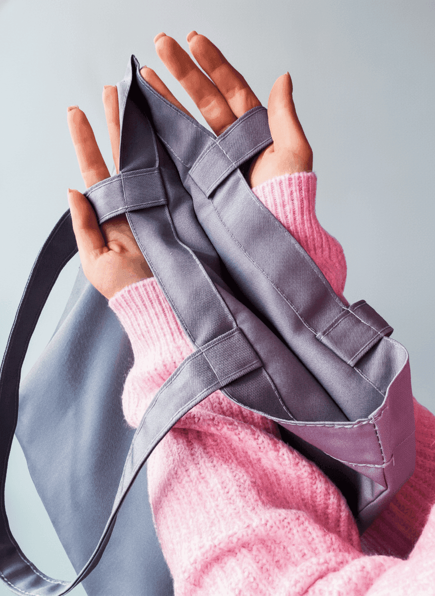 Gray Heavy Cotton Tote Bag