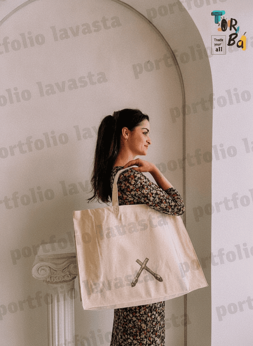 Oversized Midweight Tote Bag