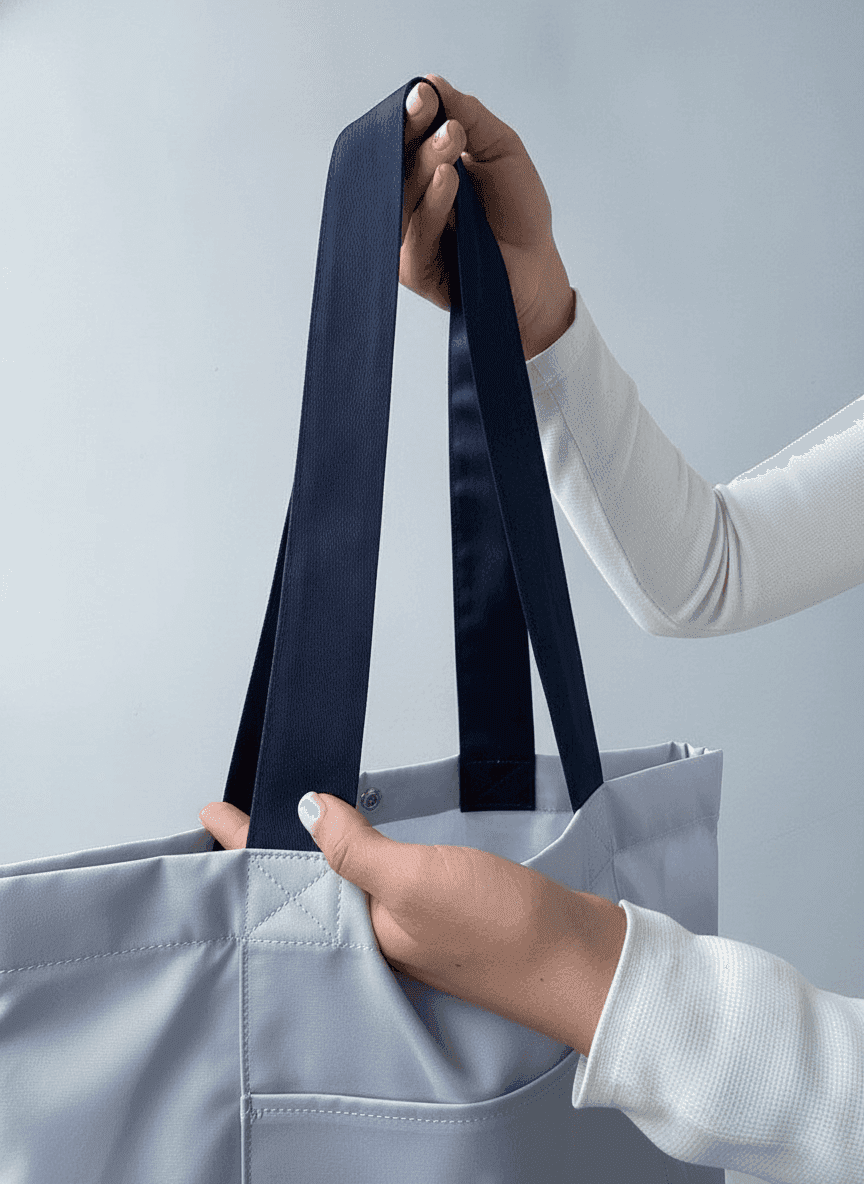 Eco Twill Tote Bag with Dog & Leash Illustration