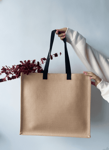Structured Laminated Jute Tote