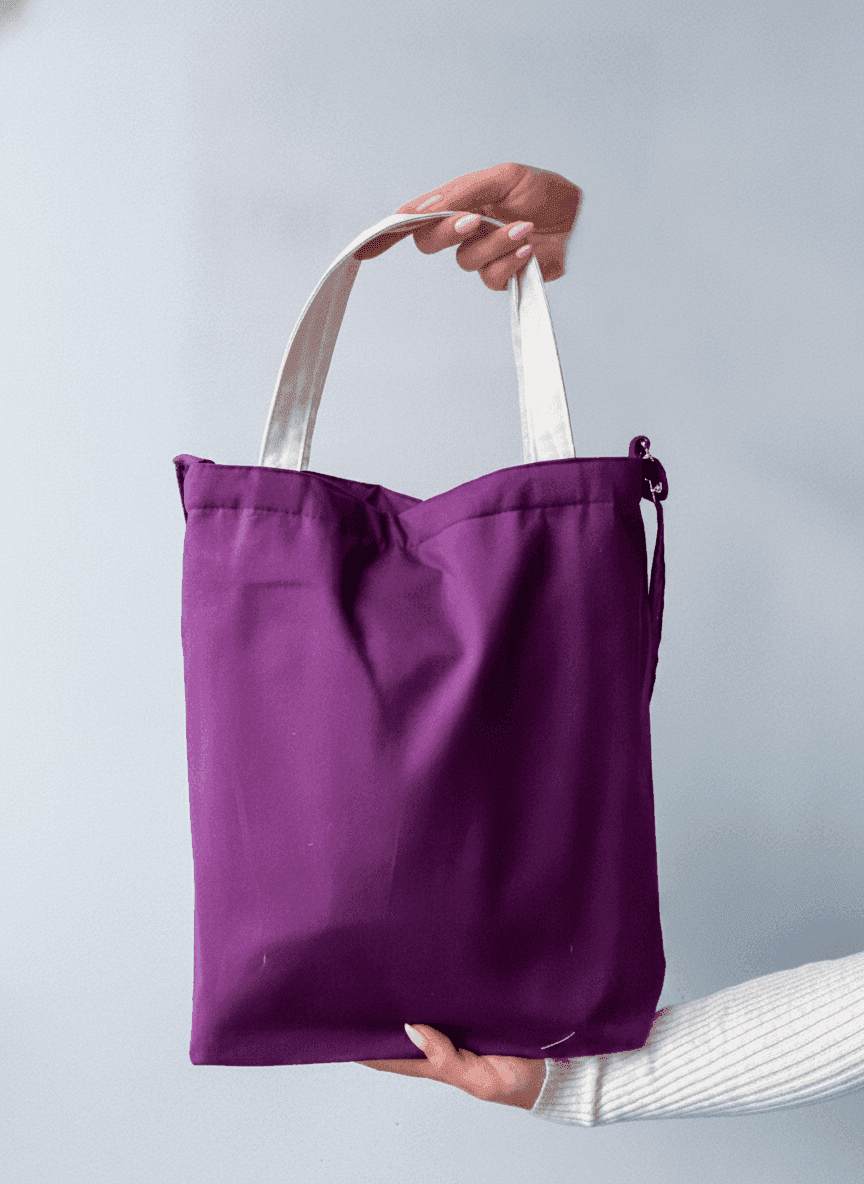 Tote Bag with Crossbody Strap and Pockets