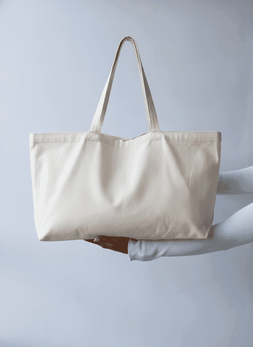 Twill tote bag with inner pockets