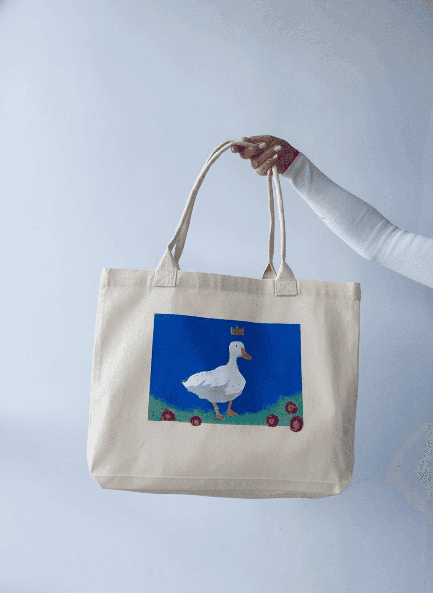 Spacious Cotton Twill Tote Bag