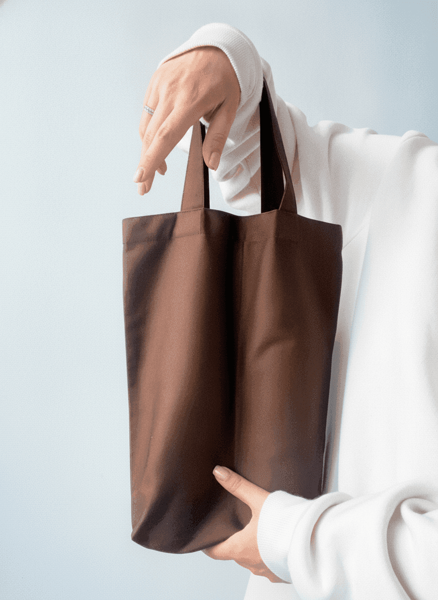 Heavy Cotton Double Bottle Tote Bag