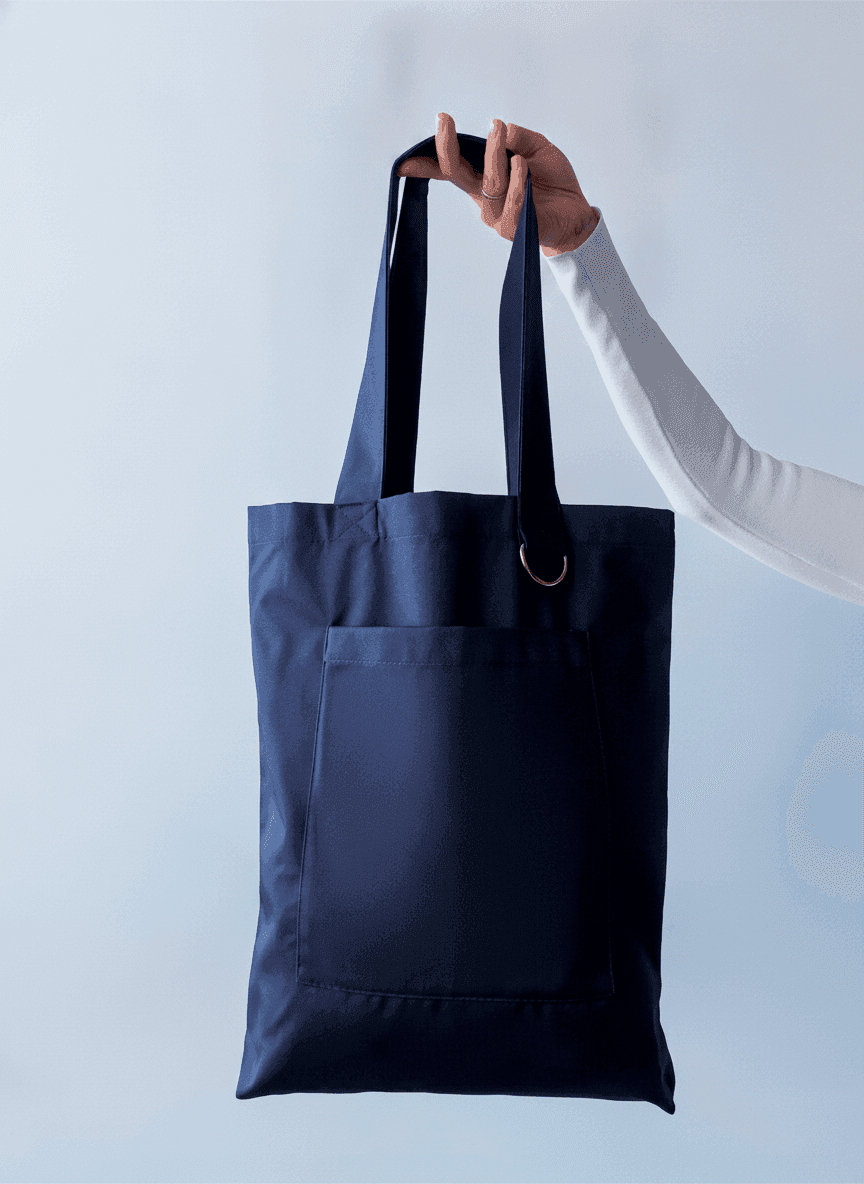 Dark Gray Twill Tote Bag