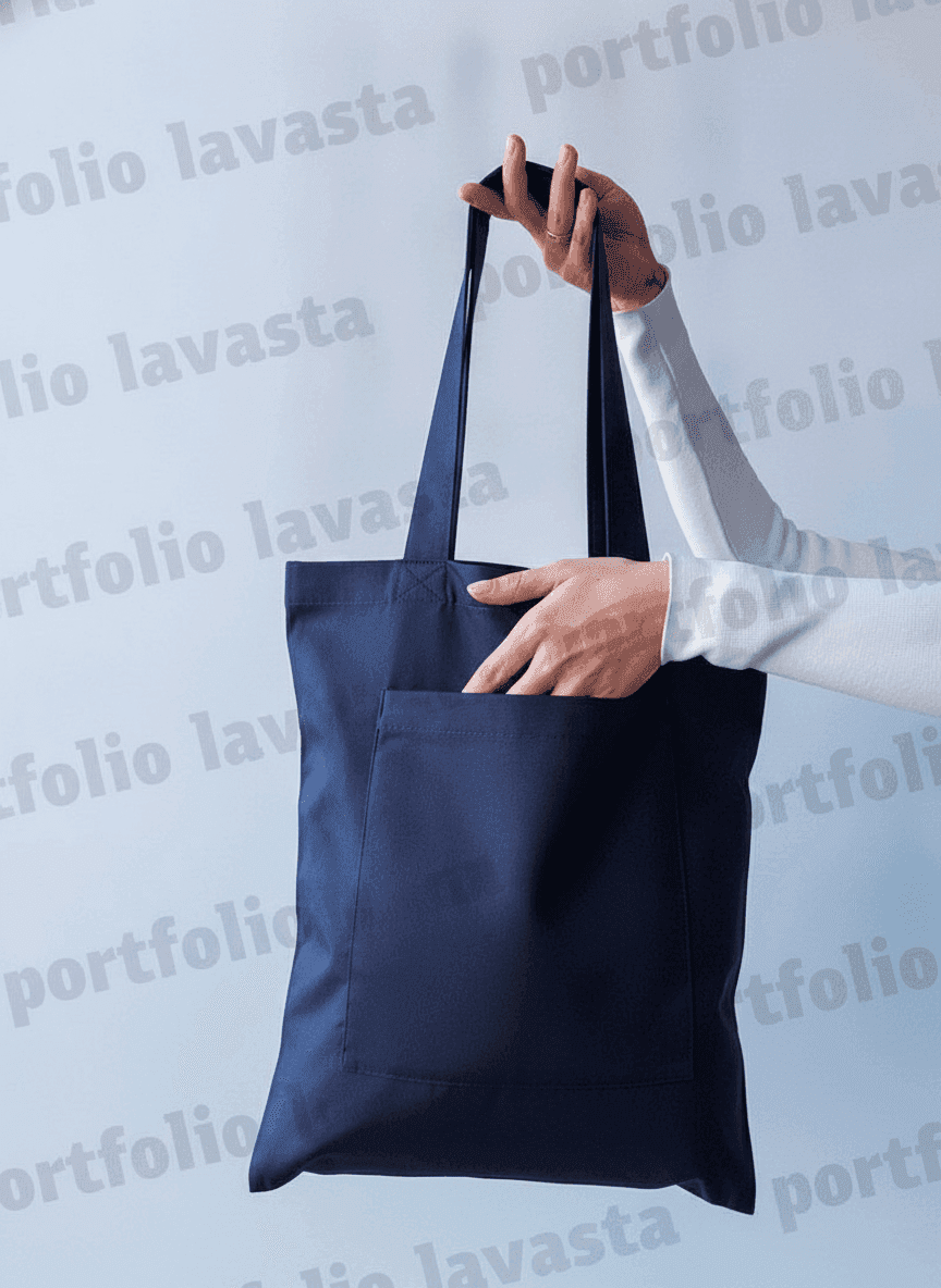 Dark Gray Twill Tote Bag