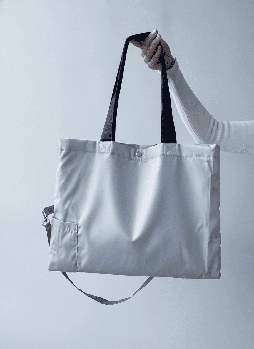 Eco Twill Tote Bag with Dog & Leash Illustration