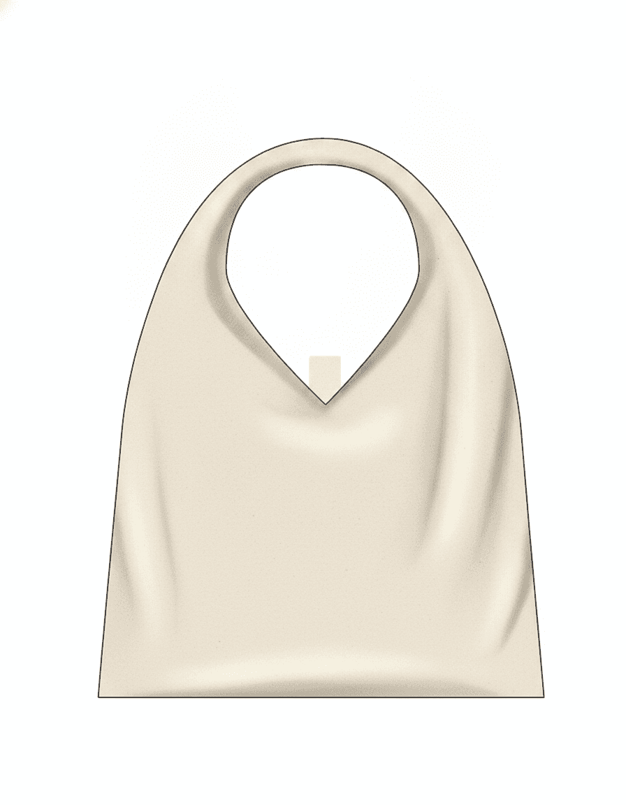 Light Beige Packable Tote Water-Resistant Nylon