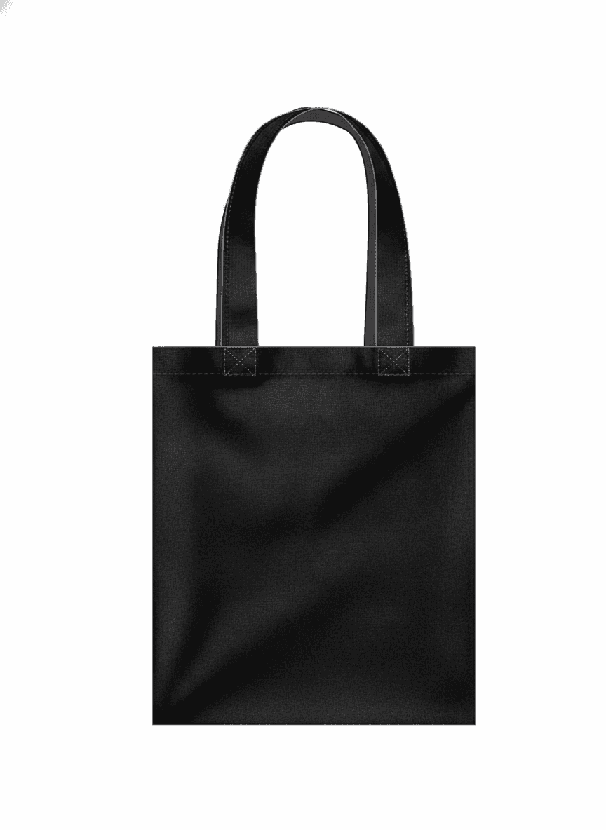 Black Cotton Tote Bag I Am From Ukraine Print