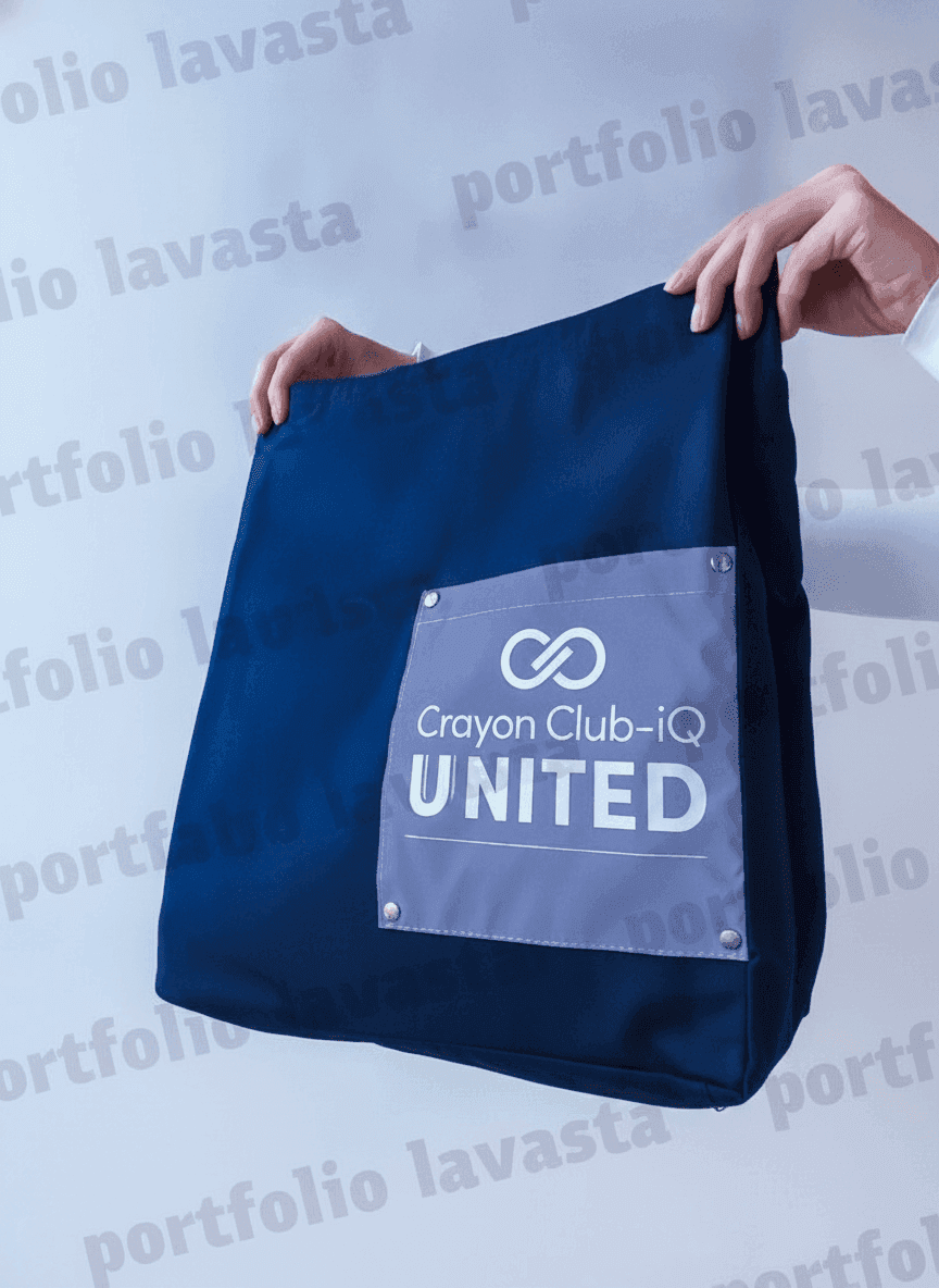 Navy Twill Tote Bag with Reflective Handles & Pocket