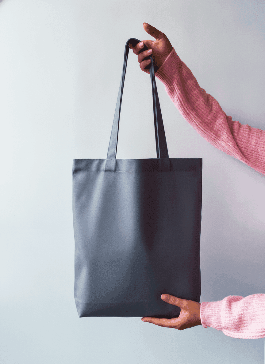 Gray Heavy Cotton Tote Bag