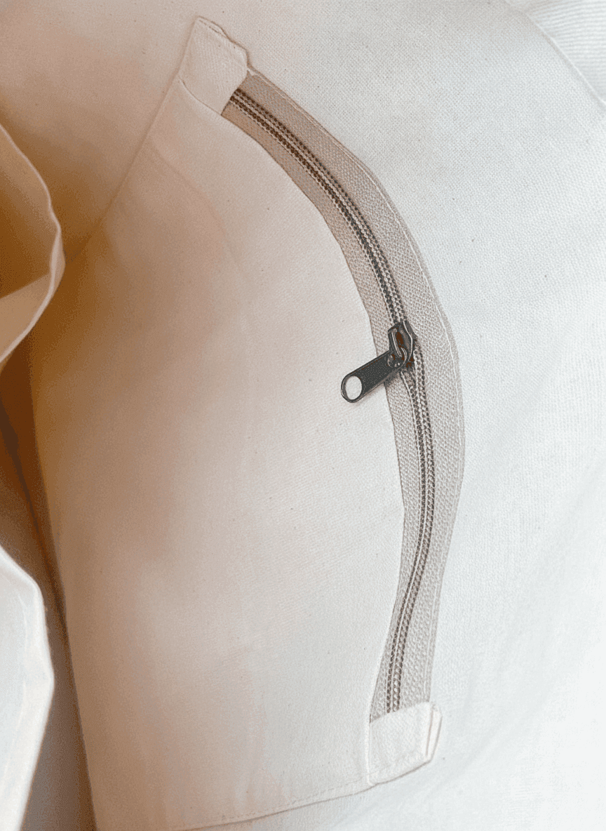 Eco-Material Tote Bag with Pockets & Long Handle
