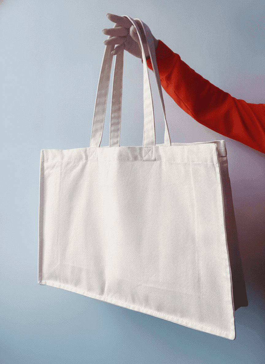 Spacious Heavy Cotton Tote Bag with Pockets