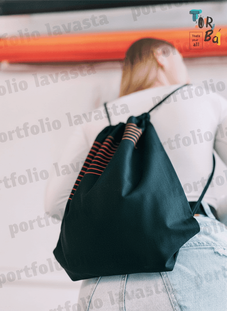 Black Twill Backpack for Active Lifestyle