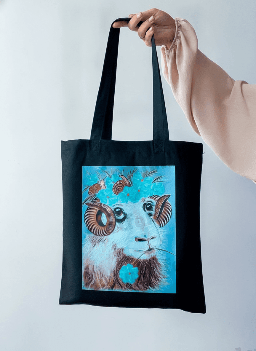 Black Twill Tote Bag