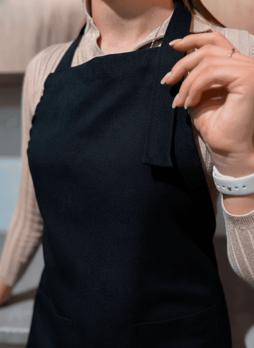Black Gabardine Apron