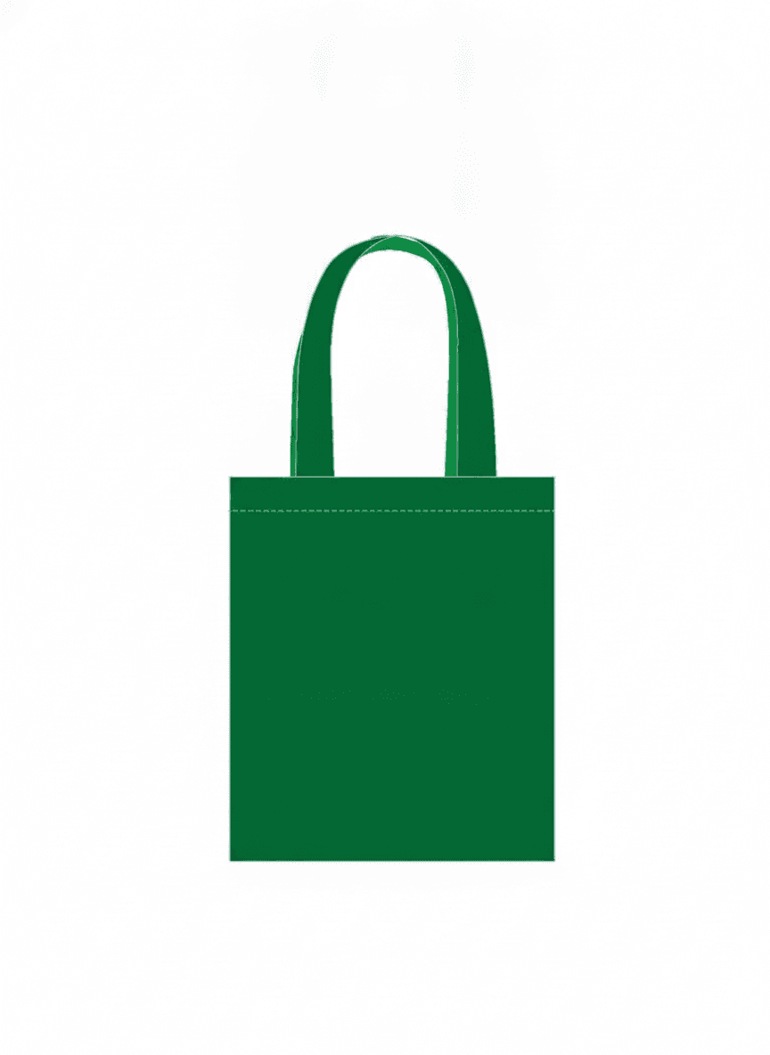 Green spunbond tote bag