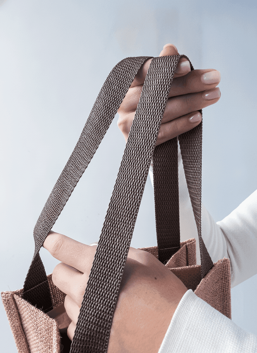 Jute Wine Bottle Tote