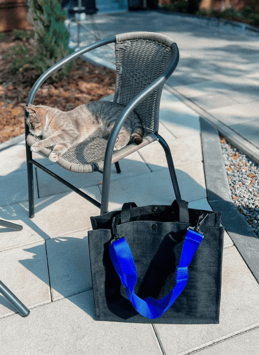 Laminated Jute Tote Bag, Removable Handle