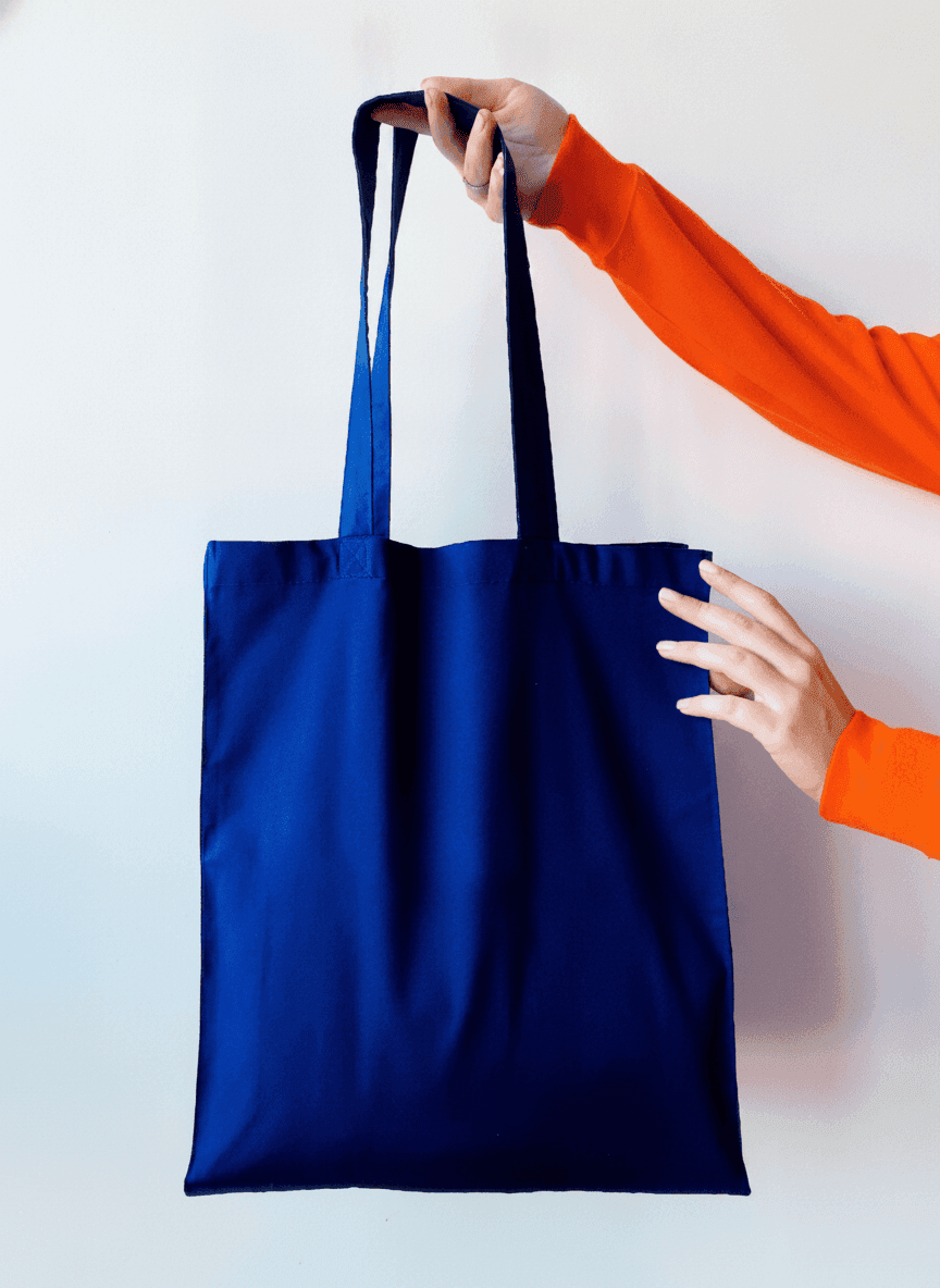 Blue Calico Tote Bag