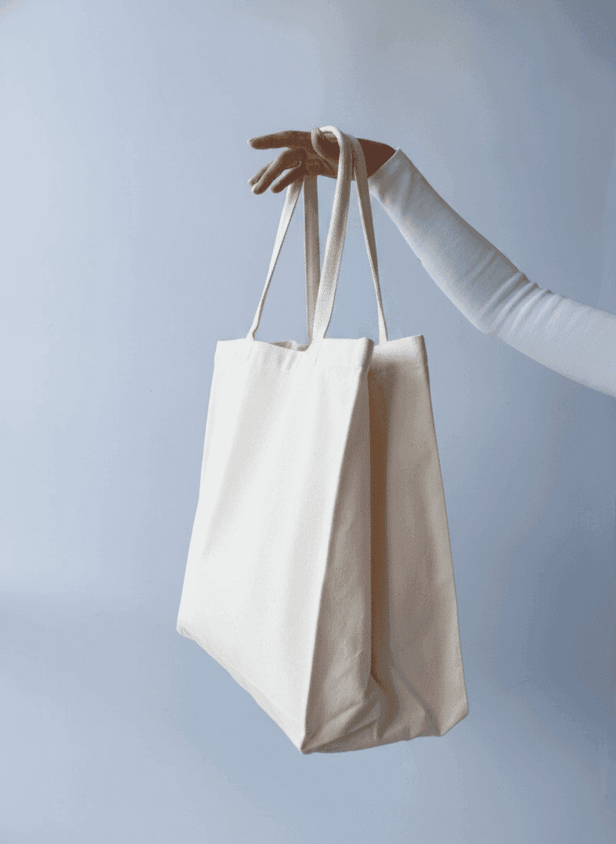 Spacious Cotton Twill Tote Bag