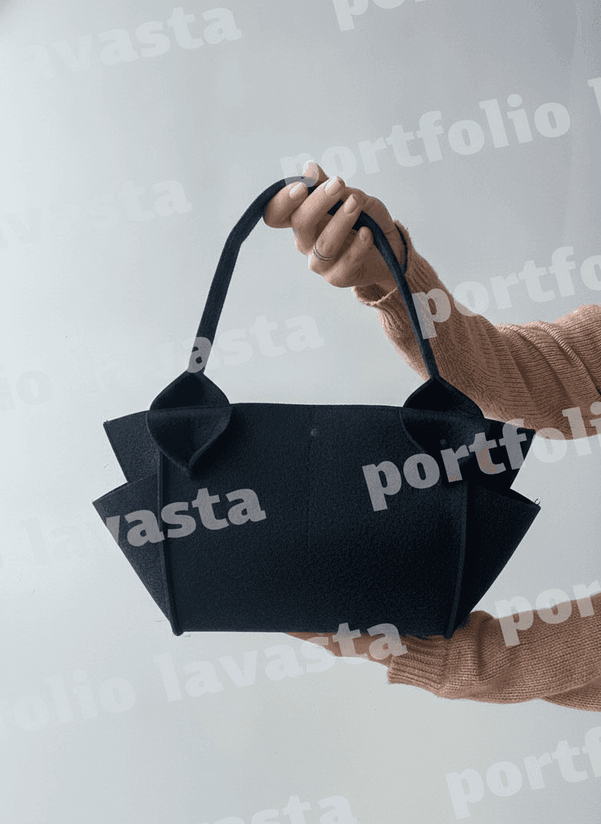 Durable Black Felt Tote Bag