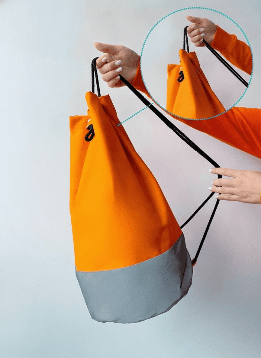 Twill & Reflective Rain Fabric Barrel Backpack