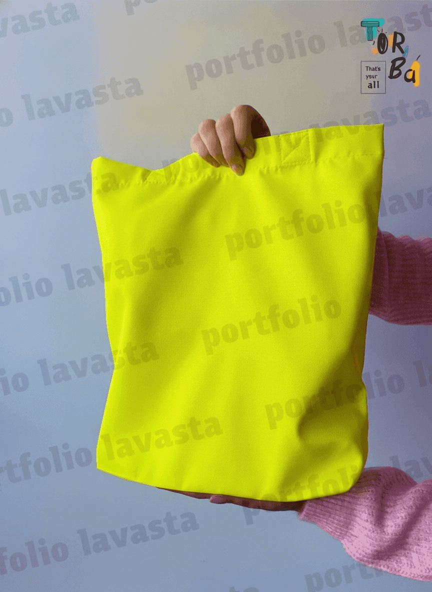 Heavyweight Cotton Lime Green Tote Bag