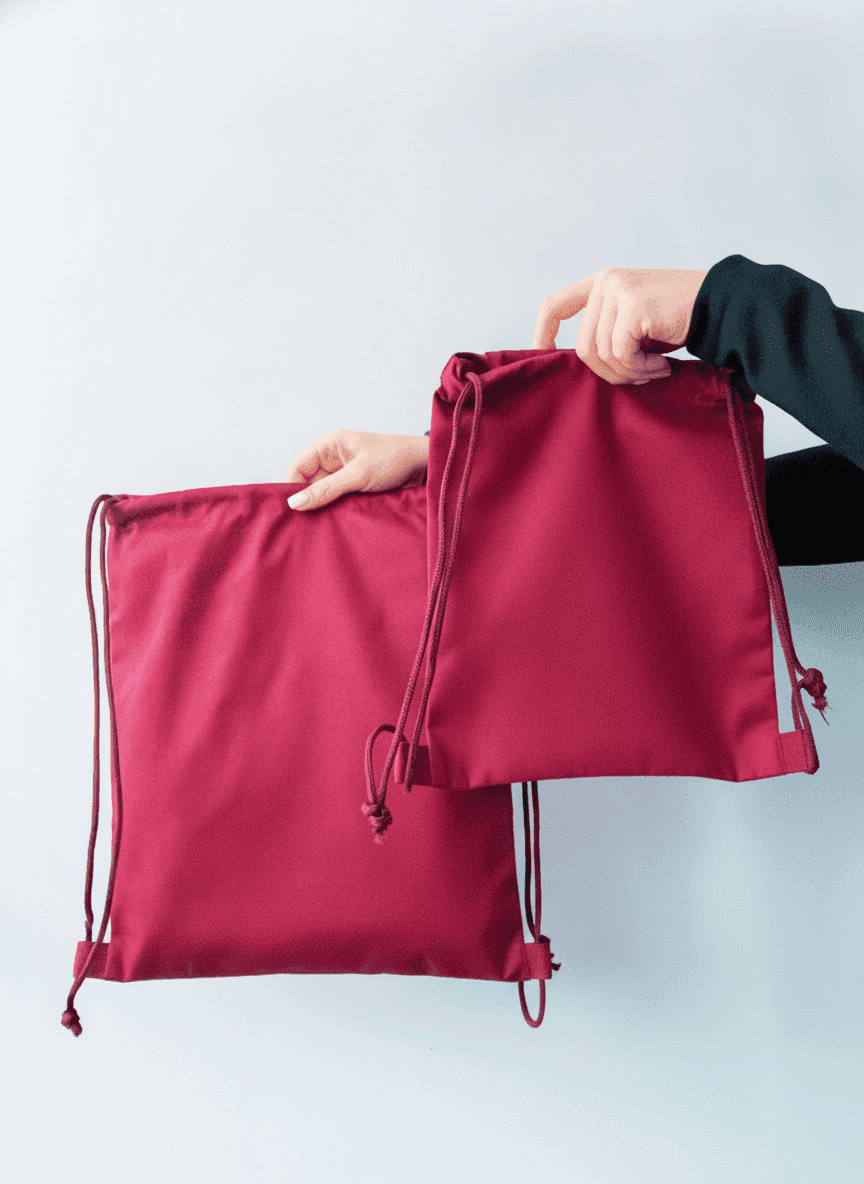 Burgundy Heavyweight Cotton Pouch