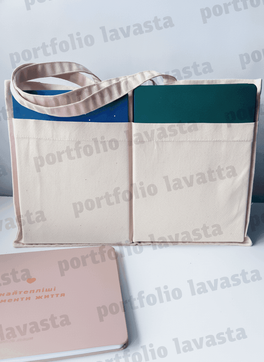 Spacious Heavy Cotton Tote Bag with Pockets