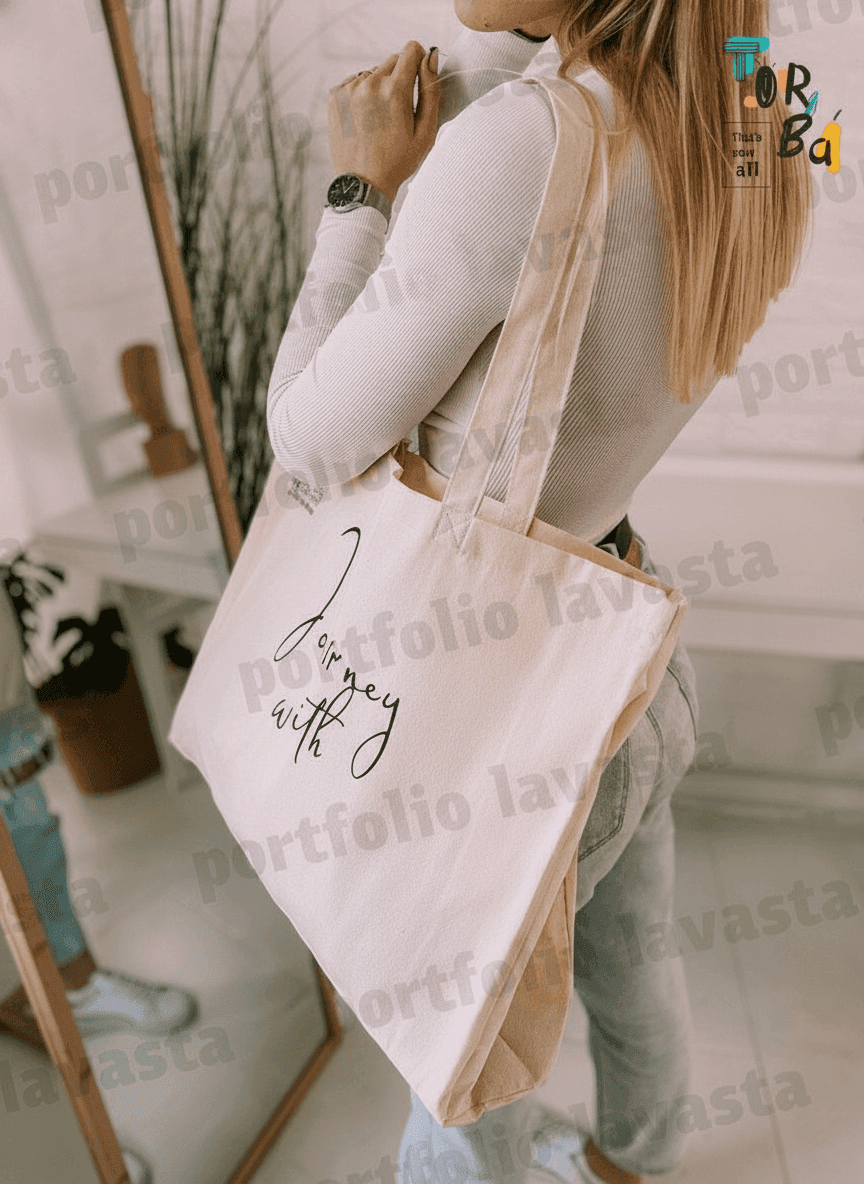 Light Beige Eco Tote Bag for Printing