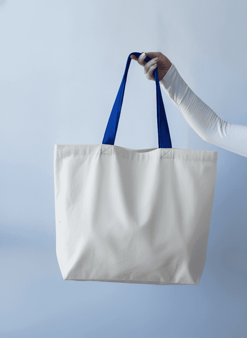 Cotton Twill Tote with Reinforced Bottom