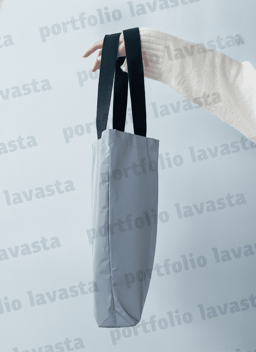 Reflective Tote Bag with Double Bottom