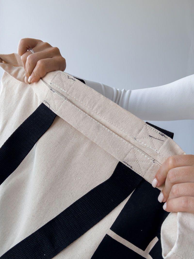 Экосумка из двунитки с дном и карабином для ключей — многоразовая шоппер-сумка натурального цвета без печати размер: 52см х 42см х 10см