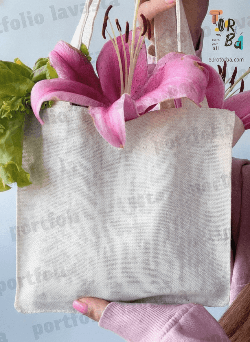 Roomy Double-Knit Cotton Tote Bag