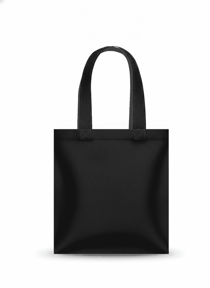 Heavy-Duty Black Tote Bag