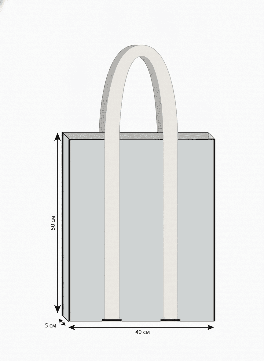 Canvas Tote Bag with Long Handles
