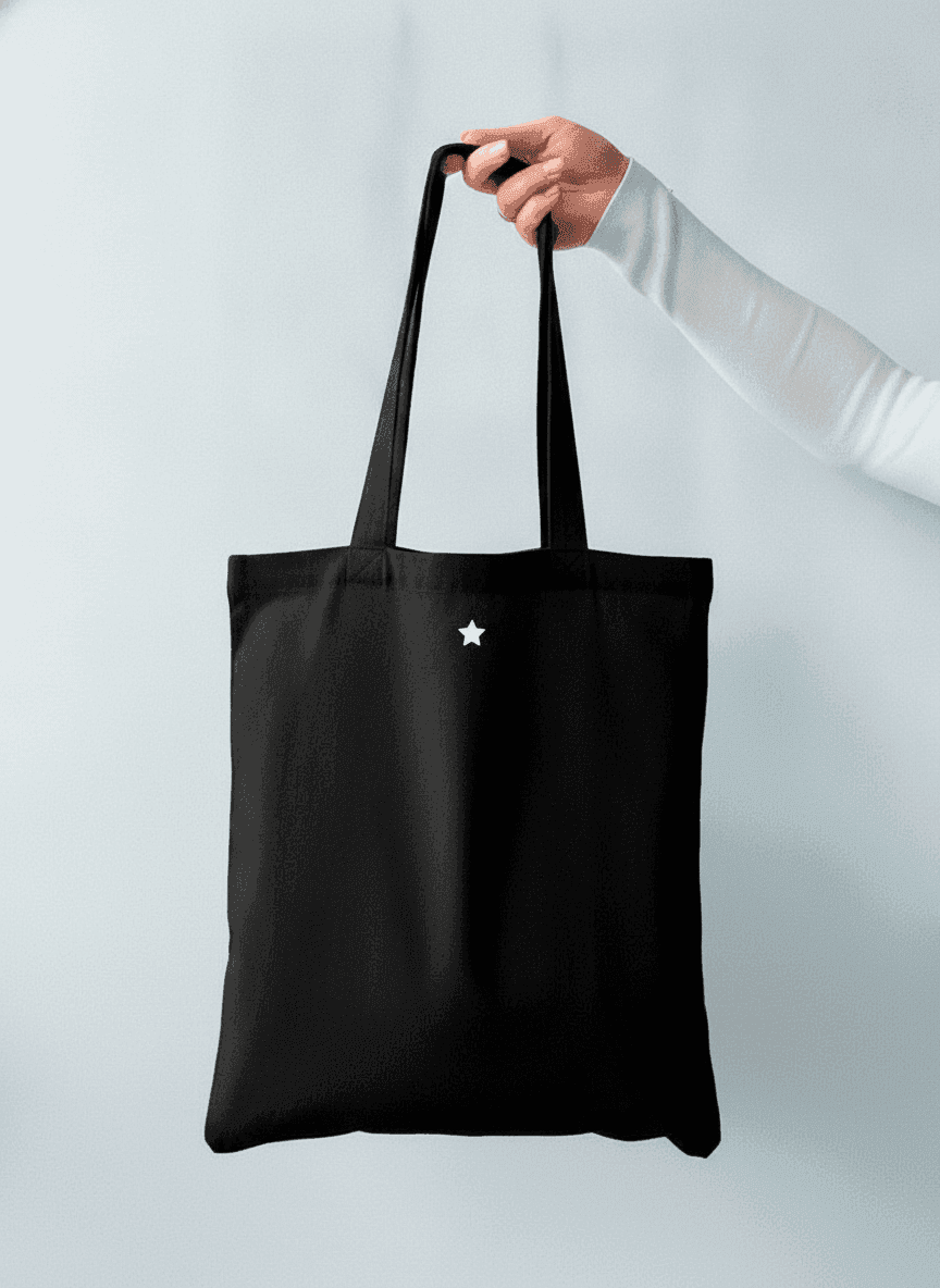 Printed Cotton Tote I Love Winter