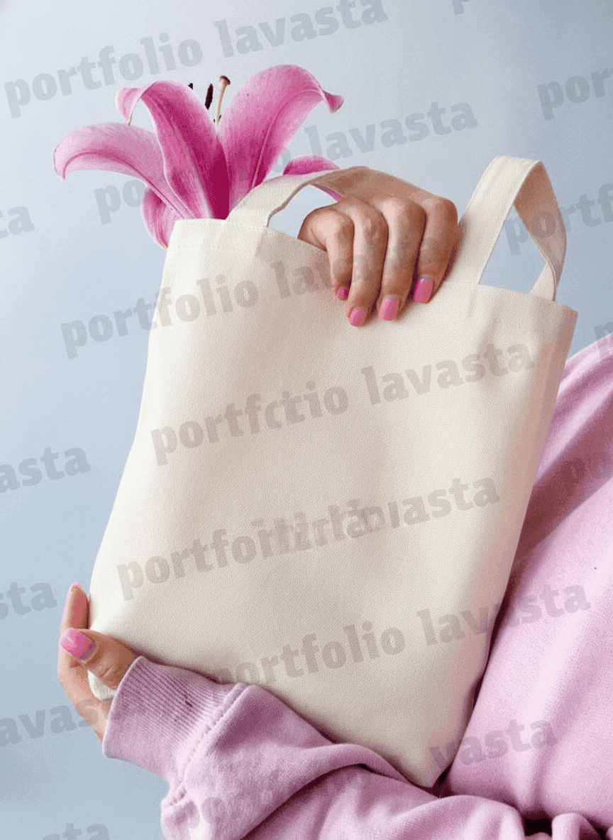 Small tote bag with two-ply bottom