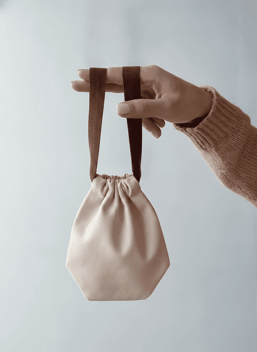 Natural Fabric Drawstring Pouch