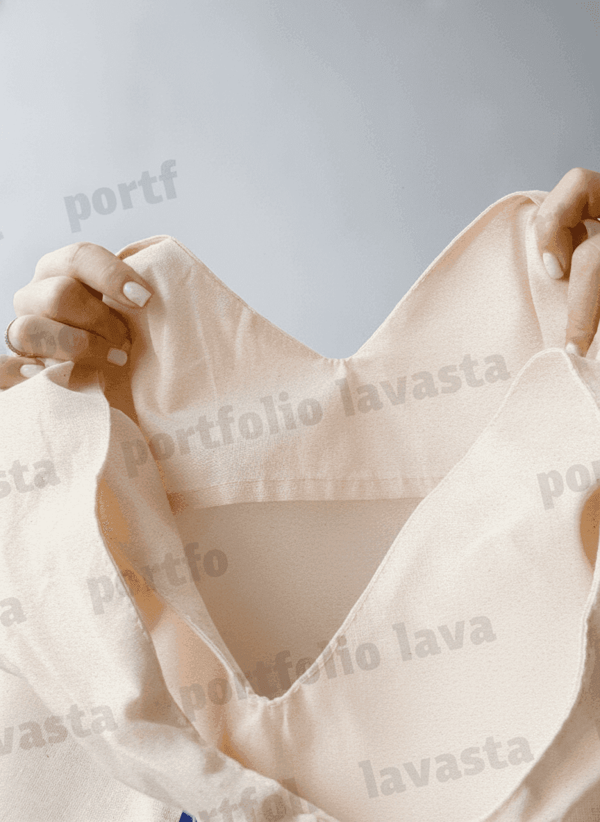 Light Beige Canvas Tote Bag
