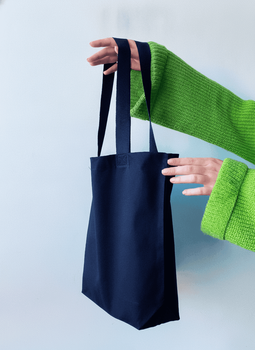 Black Heavyweight Cotton Tote Bag